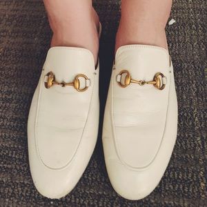 GUCCI classic leather slippers white IT37.5